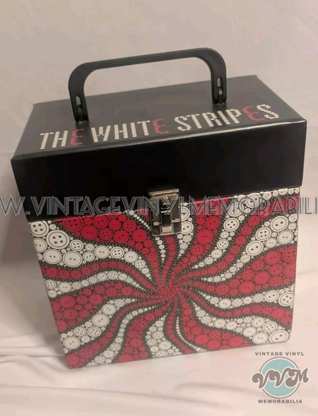 Watermarked - The White Stripes 7" Record Box -#OF1500 - Peppermint Swirl