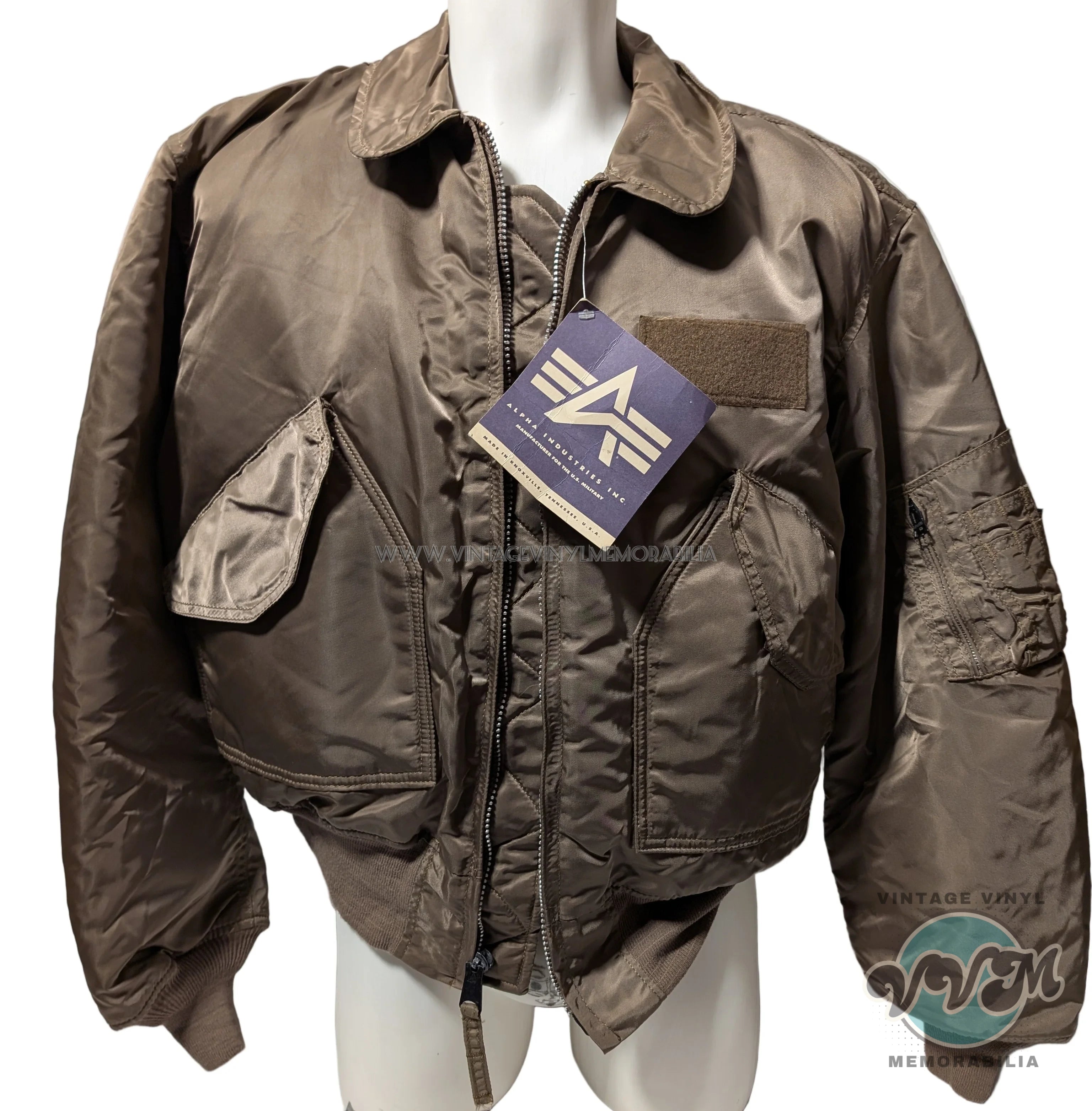 Watermarked - Alpha Industries - CWU 45 Pilot Bomber Jacket Size L - 90's Era - Vintage