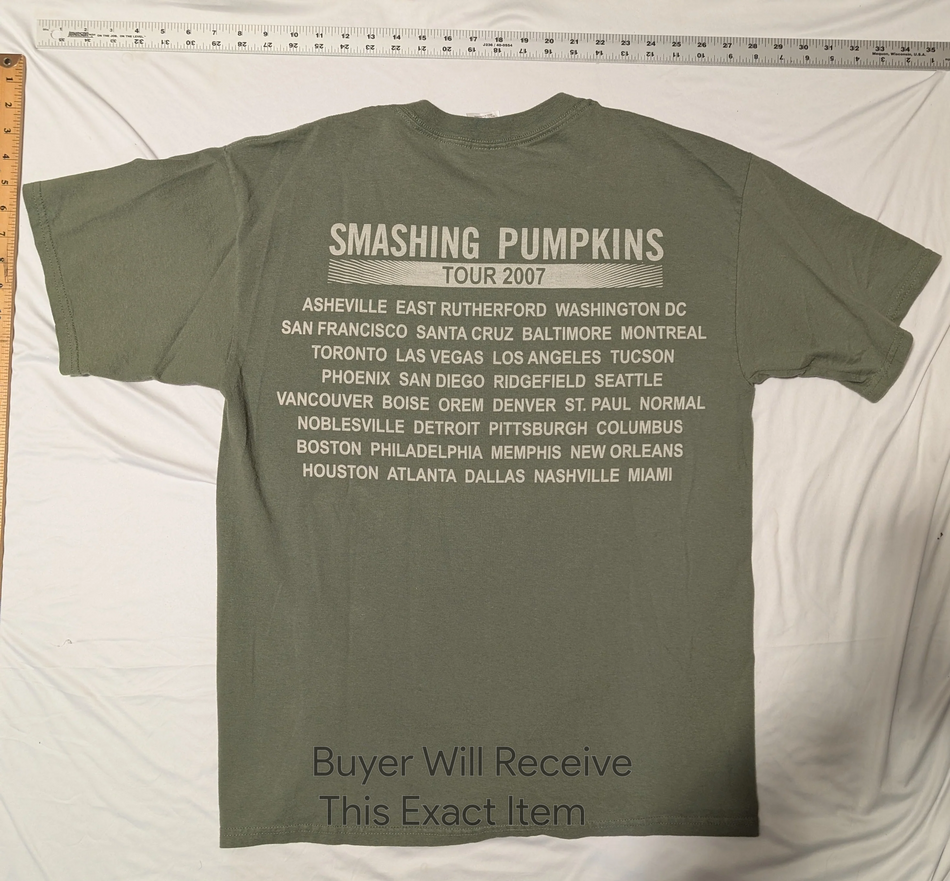 Watermarked - Smashing Pumpkins - 2007 Tour - t-shirt