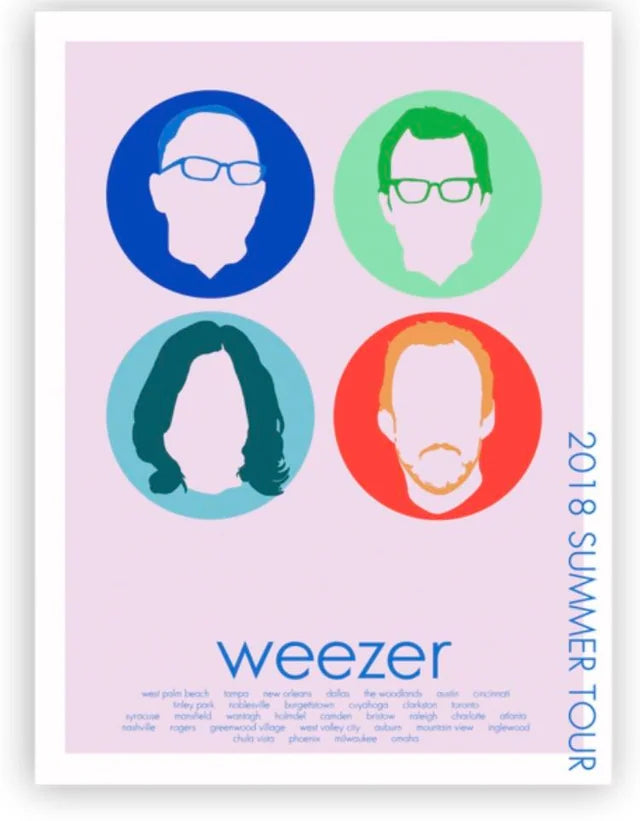 WEEZER - 2018 SUMMER TOUR POSTER